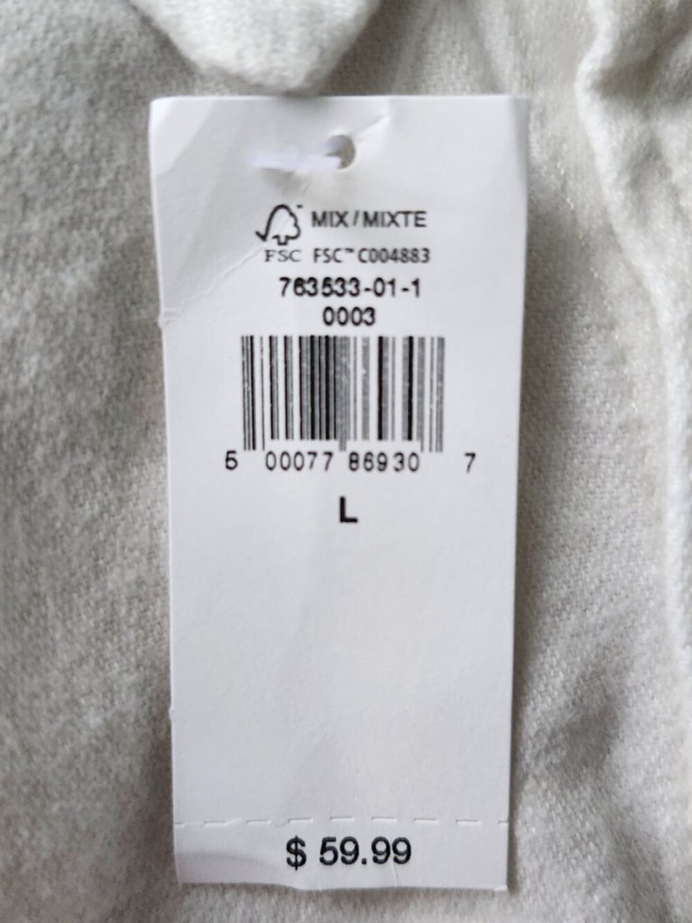 Banana Republic Men's Standard-Fit milk color Shirt Brushed Fabric Size L NWT - Picture 3 of 5